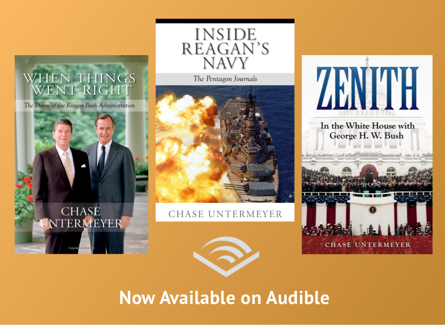 When Things Went Right, Inside Reagan's Navy, and Zenith are all available as audiobooks on Audible